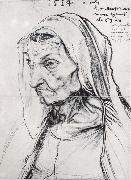 Albrecht Durer Durer-s Mother Barbara,Nee Holper oil on canvas